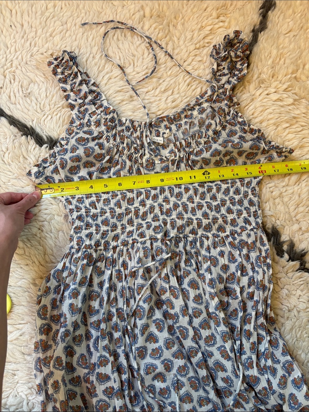 Dôen Doen Emmaretta Dress Sea Salt Bedford Paisley - Picture 8 of 17